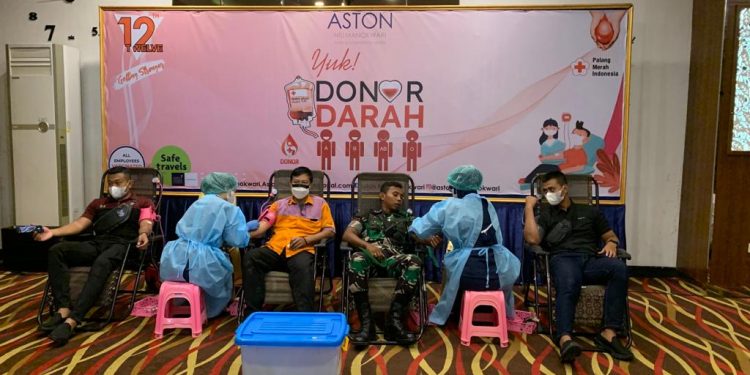 Sambut HUT ke 12, Aston Niu Hotel Manokwari Gelar Donor Darah