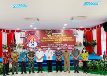 Kanwil Kemenkumham Papua Barat Deklarasikan Janji Kinerja Wilayah bebas Korupsi