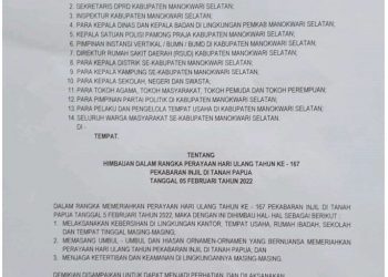 Sambut HUT PI ke 167, Bupati Keluarkan Surat Edaran
