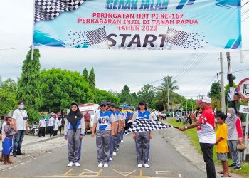 Tanpa Perbedaan, Ratusan Regu Gerak Jalan Semarakan Hari Peringatan 167 Tahun PI Tahun 2022