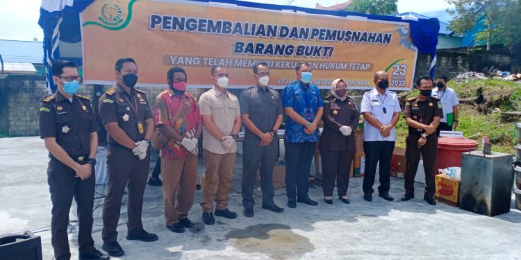 Ada Barang Bukti Perkara 8 Tahun Lalu Dimusnahkan Kejari Manokwari