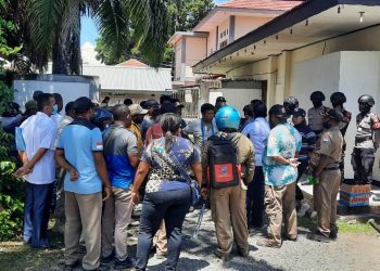 Polres Manokwari Berikan Pengamanan Aksi Demo di Kantor BKD Manokwari