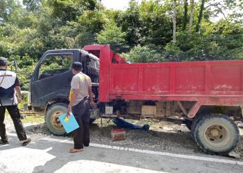 Diduga Rem Blong, Truk Pembawa 15 Karyawan Alami Laka Tunggal di Distrik Ayamaru Barat