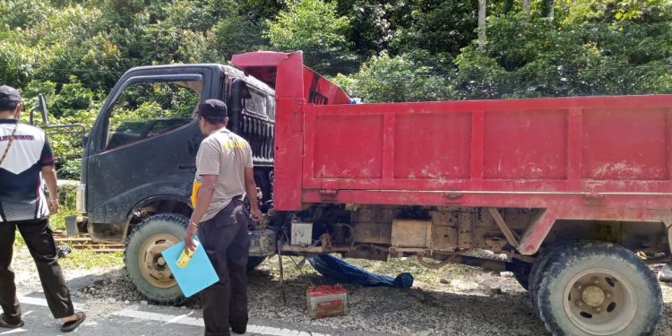 Diduga Rem Blong, Truk Pembawa 15 Karyawan Alami Laka Tunggal di Distrik Ayamaru Barat