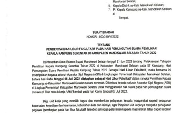 Sukseskan Pilkamp Serentak 2022,  Aktivitas OPD Diliburkan