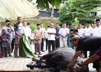 Masjid Istiqlal Kodam XVIII Kasuari Sembelih Hewan Kurban 10 Ekor