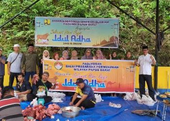 Idul Adha 1443 H, Balai PPW Papua Barat Sembelih 4 Ekor Sapi Kurban