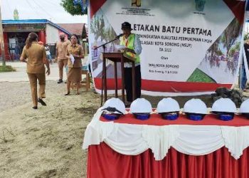 Grounbreaking, Ditjen Cipta Karya Mulai Tata Kawasan Kumuh di Kelurahan Klasabi Sorong