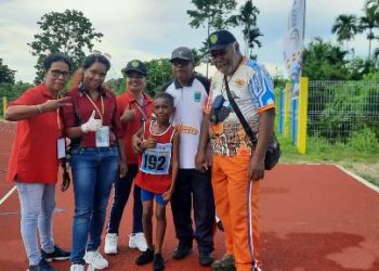 Welon Wetipo Pelari Cilik ‘Taklukan’ Lintasan Sport Center Unipa Nomor 5000 Meter