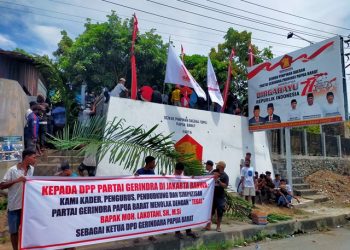 Sekretariat DPD Gerindra Papua Barat Dipalang