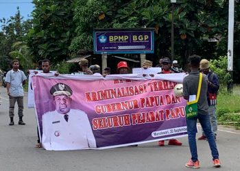 Solidaritas Mahasiswa dan Rakyat Papua Unjuk Rasa Minta KPK Tak Intimidasi Lukas Enembe