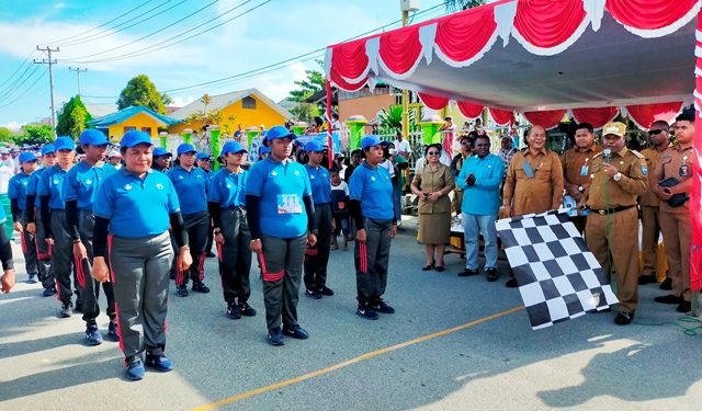 Antusiasme Lomba Gerak Jalan Peringati 124 Tahun Kota Manokwari Melebihi Target