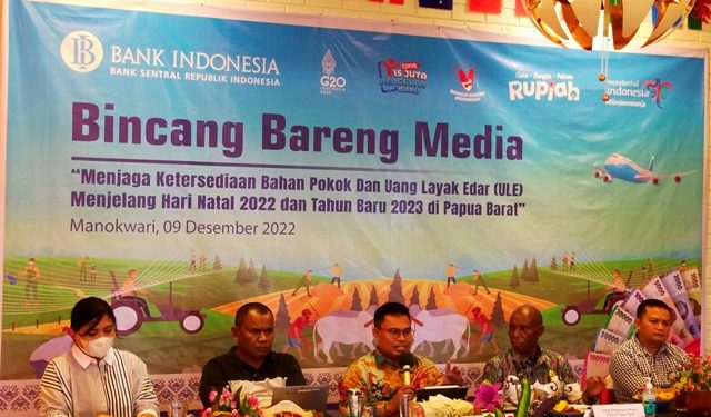 BI Papua Barat dan Mitra Kerja Beberkan Ketersedian Bapok dan Uang Jelang Nataru Tersedia