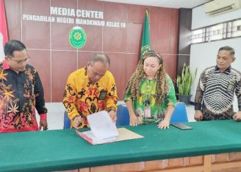 PA dan PN Manokwari Tandatangani Kesepakatan Radius Biaya Panggilan Tahun 2023