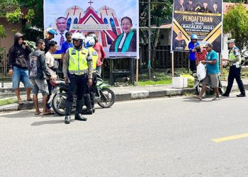 Satlantas Polresta Manokwari Gelar Razia di Traffic Light Makaleuw