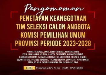 KPU RI Umumkan Anggota Timsel Calon Anggota KPU Papua Barat Daya