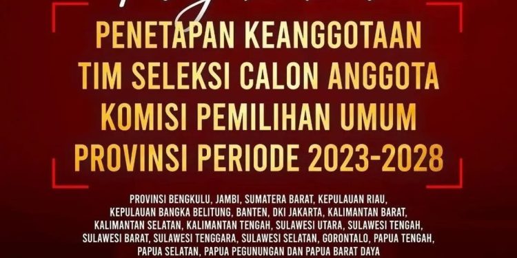 KPU RI Umumkan Anggota Timsel Calon Anggota KPU Papua Barat Daya
