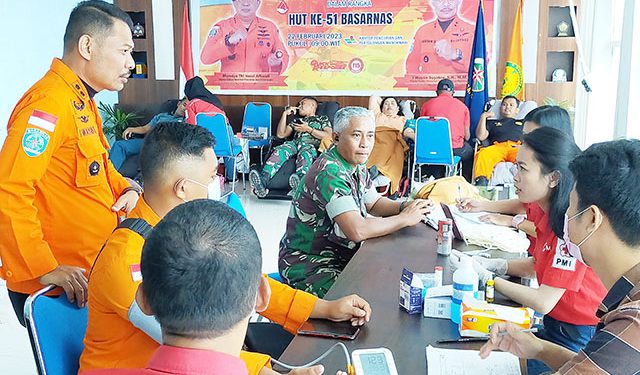 Kantor SAR Manokwari Donorkan 53 Kantong Darah