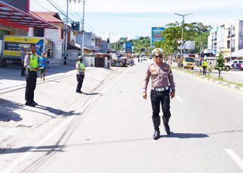 Belasan Kendaraan Terjaring Sweeping Depan Toko Utama