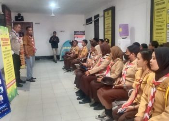 Satbinmas Polresta Manokwari Gelar Pelatihan Gabungan Pramuka