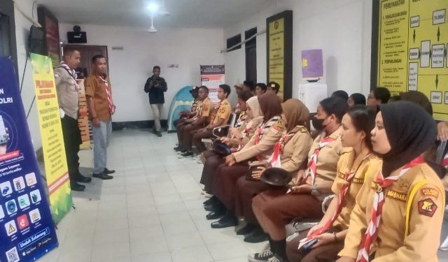Satbinmas Polresta Manokwari Gelar Pelatihan Gabungan Pramuka