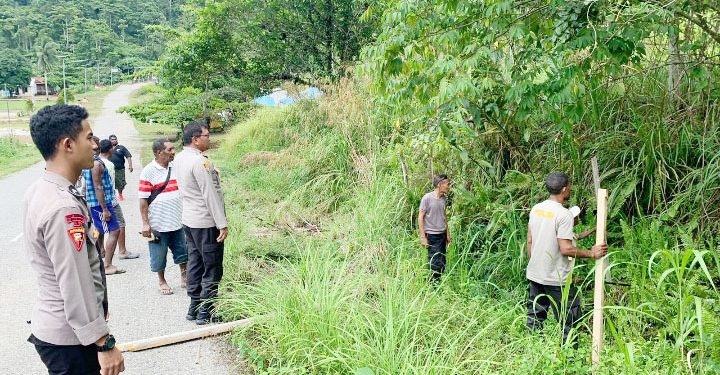 Polres Teluk Bintuni Lakukan Pembayaran dan Pengukuran Tanah Lokasi Pospol Botai 