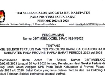 Hari Ini, 130 Bacalon Anggota KPU se-Papua Barat Jalani Tes Kesehatan