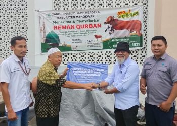 Maknai Idul Adha 1444 H, Pelindo Regional 4 Manokwari Sembelih Hewan Kurban