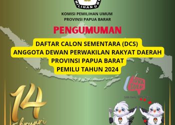 Pengumuman Daftar Calon Sementara Anggota DPRD Provinsi Papua Barat dalam Pemilihan Umum Tahun 2024
