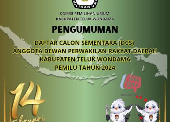 Pengumuman Daftar Calon Sementara Anggota DPRD Kabupaten Teluk Wondama dalam Pemilihan Umum Tahun 2024