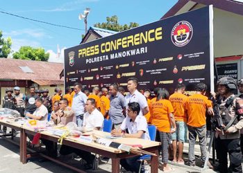 Sepanjang Agustus 2023, Polresta Manokwari Amankan 19 Tersangka