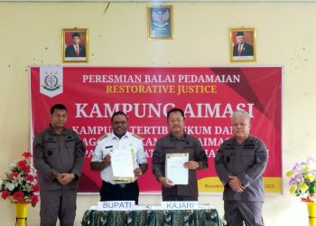 Bupati dan Kepala Kejaksaan Jadikan Kampung Aimasi Sebagai Pilot Project Tertib Hukum dan Jaga Kampung