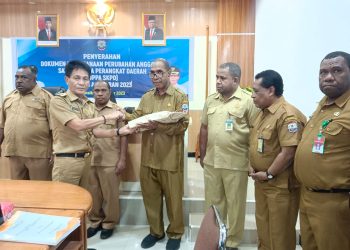 Tanda Tangan NPHD, Ketua KPU Pegaf Apresiasi Respon Cepat Bupati dan TAPD