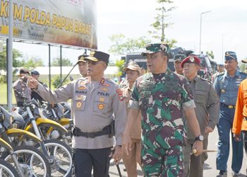 Polda Papua Barat Apel Gelar Pasukan Operasi Mantap Brata Mansinam 2023