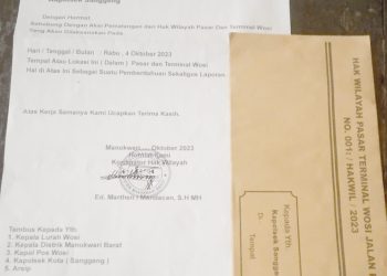 Beredar Surat Pemberitahuan akan Ada Pemalangan di Pasar dan Terminal Wosi