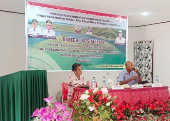 DPM-PTSP Sosialisasi Implementasi Perizinan Usaha Berbasis Resiko bagi Puluhan Pelaku Usaha di Mansel