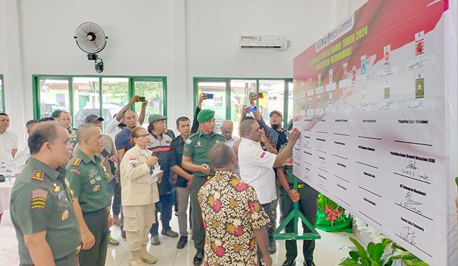 Pangdam dan Bupati Jadi Saksi Komitmen Parpol Ciptakan Pemilu yang Damai