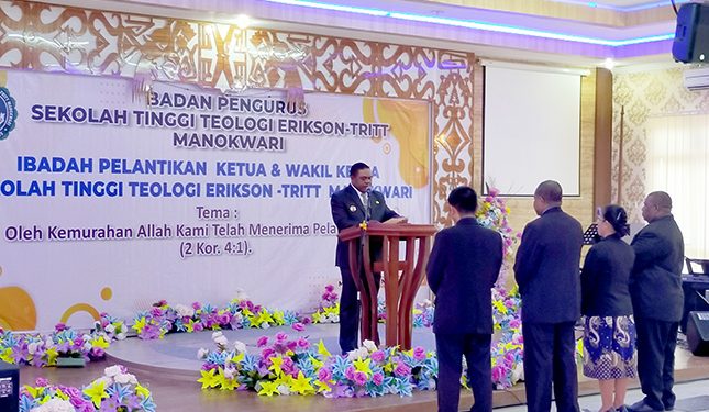 Melantik Pimpinan STT Erikson-Tritt, Bupati Minta Tunjukan Prestasi dan Loyalitas