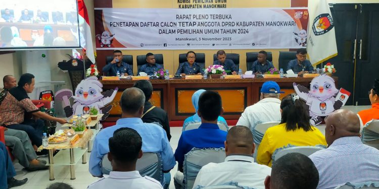 KPU Manokwari Tetapkan DCT 530 Caleg DPRD Manokwari Pemilu 2024