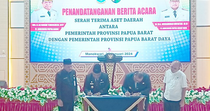 Pemprov Papua Barat Serahkan Aset 12 OPD ke Provinsi Papua Barat Daya