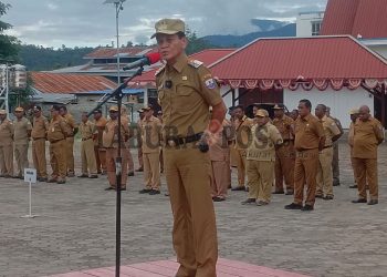Pimpin Apel Perdana 2024, Wakil Bupati Mansel Ajak ASN Membangun Semangat Baru