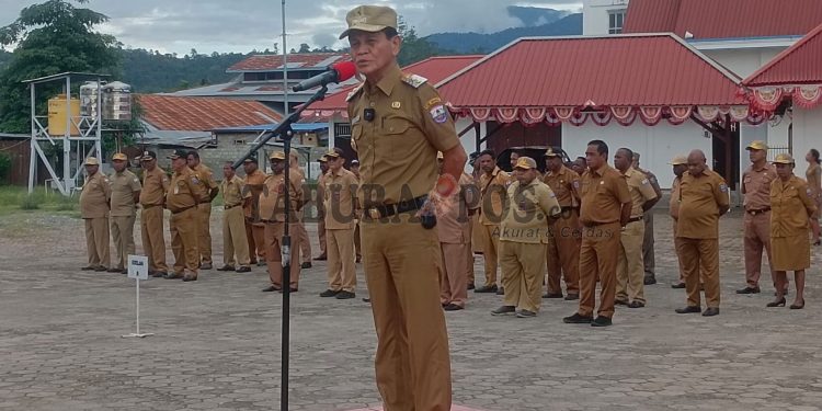 Pimpin Apel Perdana 2024, Wakil Bupati Mansel Ajak ASN Membangun Semangat Baru