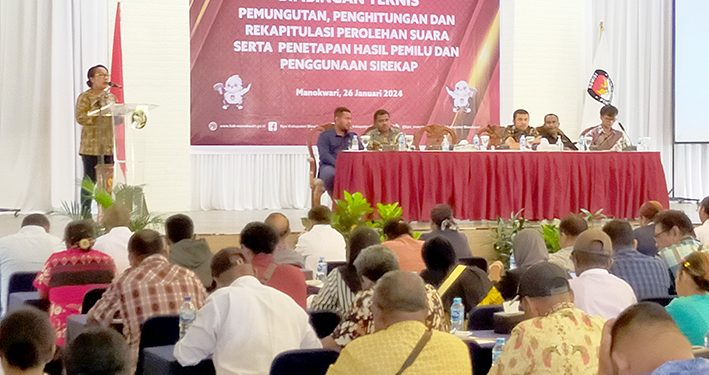 KPU Manokwari Bekali KPPS tentang Pelaksanaan Pemilu di TPS