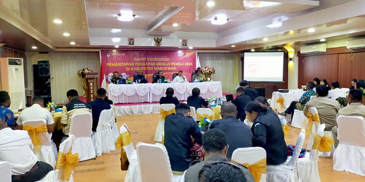 KPU Manokwari Rakor Mantapkan Persiapan Pemilu 2024