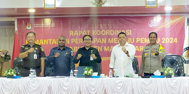 KPU Manokwari Rakor Mantapkan Persiapan Pemilu 2024
