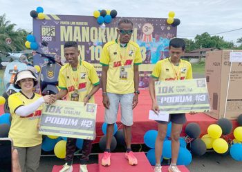 Wicom Manokwari Run Marathon 10 Km Berjalan Sukses