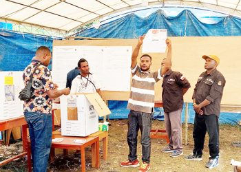 PSU di TPS 04 Mariat Gunung, Sorong Diwarnai Adu Mulut