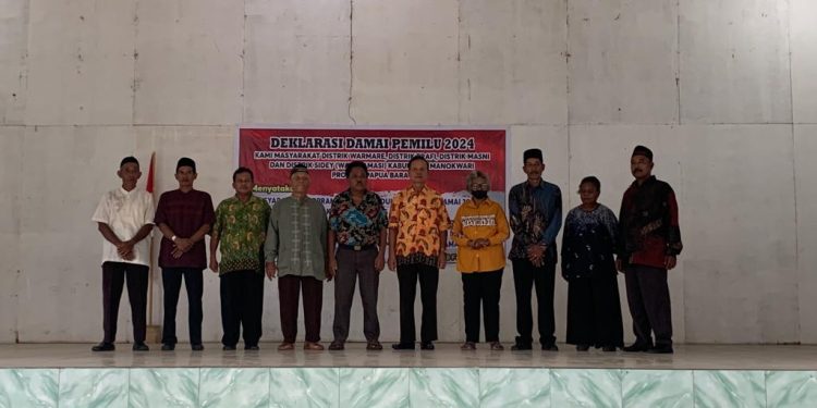 Warga Warpramasi Antusias Ikut Deklarasi Pemilu Damai