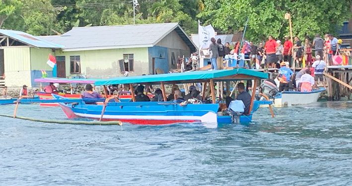 Ada 1 Perahu Motor Terbalik Dalam Pelayaran Kwawi-Pulau Mansinam