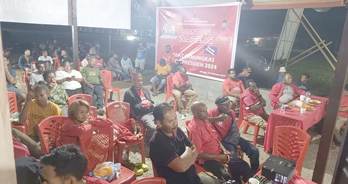 Nobar Debat Presiden, PDI-P Papua Barat Yakini Kemenangan Ganjar-Mahfud